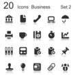 20 icons business black set 2