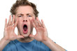 Young man shouting