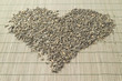 Black tea heart shape sideview