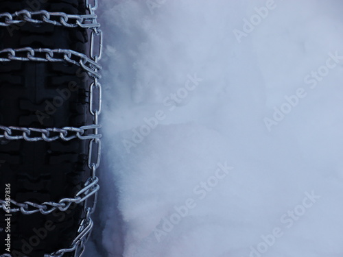 Photo: Snow chains tyre Snow chains tyre