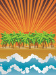 Vector: Sunset island Sunset island