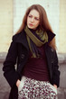 Photo: Beautiful girl in a fashionable coat Beautiful girl in a fashionable coat