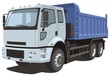Vector isolated dump truck