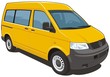 Vector isolated van passenger and cargo