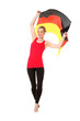 Frau mit Deutschland Fahne