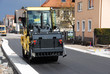Walzmaschine beim Straßenbau