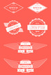 vector retro insignias, Banners and badges