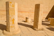 Photo: Decorated columns in the Temple of Queen Hatshepsut in Egypt Decorated columns in the Temple of Queen Hatshepsut in Egypt