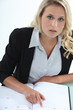 Foto: Blond office worker Blond office worker