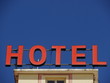 Neon Sign with the word Hotel