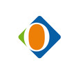 Vector color logo initial letter 0,O