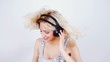 Dancing girl with headphones