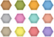 Vector: Polygon leather labels Polygon leather labels