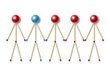 little men made of red matches one of them is different