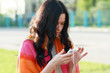 woman enjoying in music