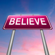 Believe concept.