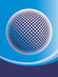 Colorful globe design with copy space vector.