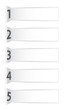 Vector: Numbered abstract white banners with shadows Numbered abstract white banners with shadows