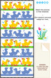 Match to shadow visual puzzle - ducklings