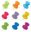 Vector: Push pins Push pins