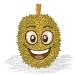 Vector: happy durian fruit happy durian fruit