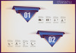 Infographic design template with paper tags.