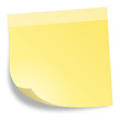 Zettel gelb Ecke