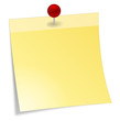 Zettel gelb Pin