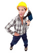 Photo: Handywoman with drill Handywoman with drill