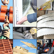 Montage of various aspects of construction
