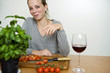 Woman preparing dinner