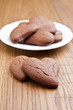 delicious chocolate heart shape biscuits