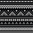 Aztec seamless pattern, tribal black and white background