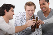 Photo: Three friends getting drunk together Three friends getting drunk together