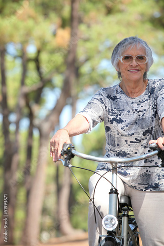 Photo: elderly dame riding elderly dame riding