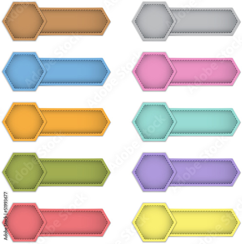 Vector: Leather buttons Leather buttons