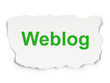 Web design concept: Weblog on Paper background