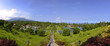Panorama of Taman Ujung water palace on Bali