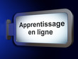 Illustration: Education concept: Apprentissage En ligne on billboard Education concept: Apprentissage En ligne on billboard