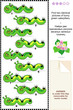 Visual puzzle - find two identical images of caterpillars