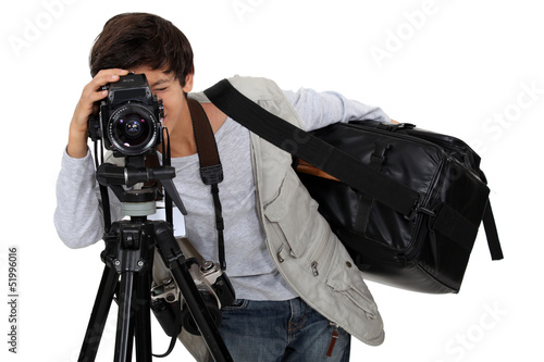 Photo: Little boy dressed as cameraman Little boy dressed as cameraman