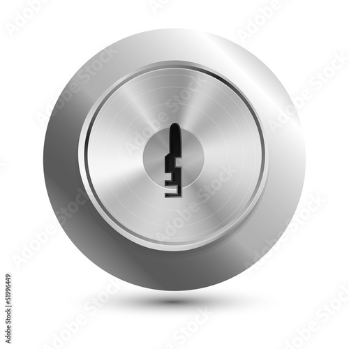 Vector: Vector keyhole in round lock Vector keyhole in round lock