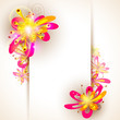 vector illustration of floral design for invitation card
