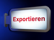 Finance concept: Exportieren on billboard background