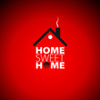 Home sweet home red card - vector illustration