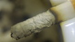 Cigarette burning down in an ashtray
