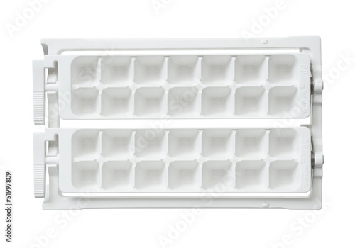 Photo: Ice cube tray isolated on white background Ice cube tray isolated on white background