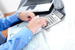 The businessman at office