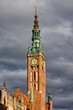 Clock Tower of Town Hall in Gdansk