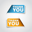 Thank you - Two grateful label - Vector